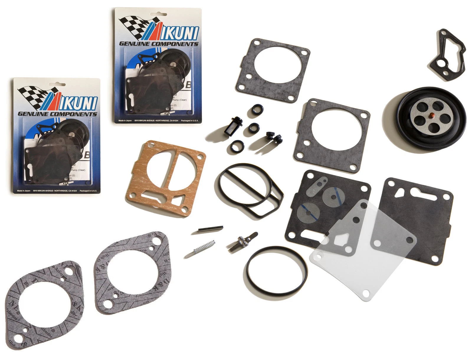2X Mikuni Dual Carburetor Rebuild Kit & Base Gaskets for SeaDoo 951 (1998–2002)