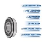 6308NR2RS Deep Groove Ball Bearings for Scooter Skateboard (40x90x23mm)
