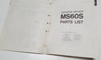 Yamaha MS60S Monitor Speaker Service Manual and Parts List