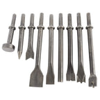 9Pcs Pneumatic Air Hammer Chisel Set 0.39In Shank