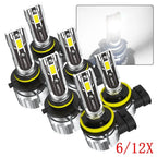 6X Combo 9005 + 9006 + H11 LED Headlight Beam Bulbs for USA Fog Light Kit