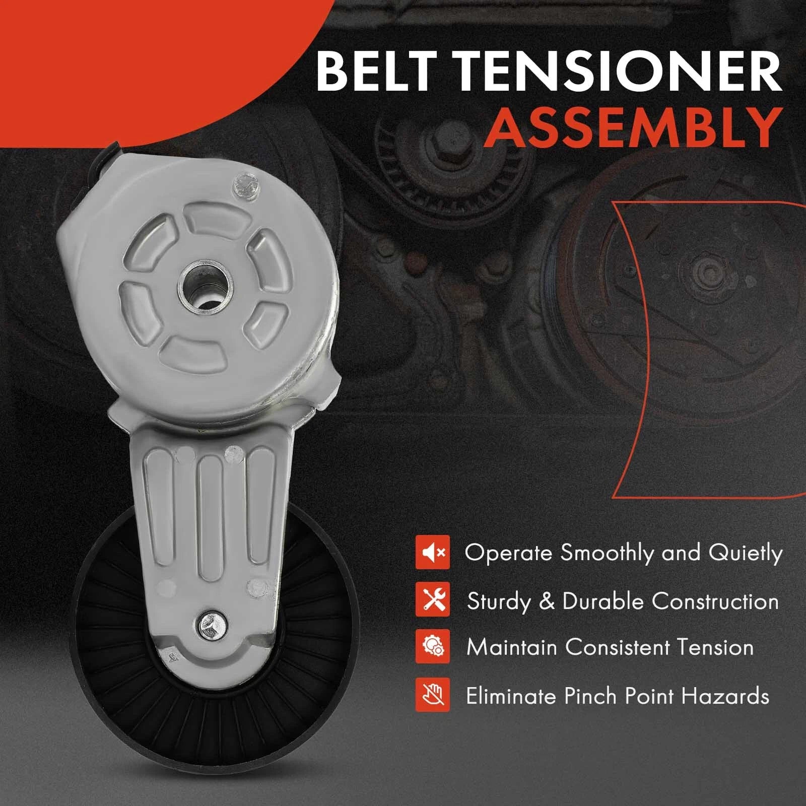 Belt Tensioner with Pulley for Ford F-150 F-250 E-250 (1987–1996)