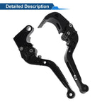 Adjustable Brake Clutch Levers for Honda CBR600RR (2007-2016) - Solid Black