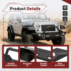 Front Bumper with LED Lights & D-Rings for Jeep Wrangler JK & Unlimited (2007–2024)