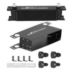 10 Row Oil Cooler Kit 10AN Stacked Plate Aluminum