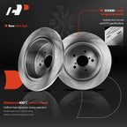 Set of 2 Rear Disc Brake Rotors & Ceramic Pads for Subaru Outback Legacy (2005–2009)