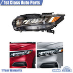 Halogen High Beam LED DRL Signal Headlight for Honda Accord (2018–2020)