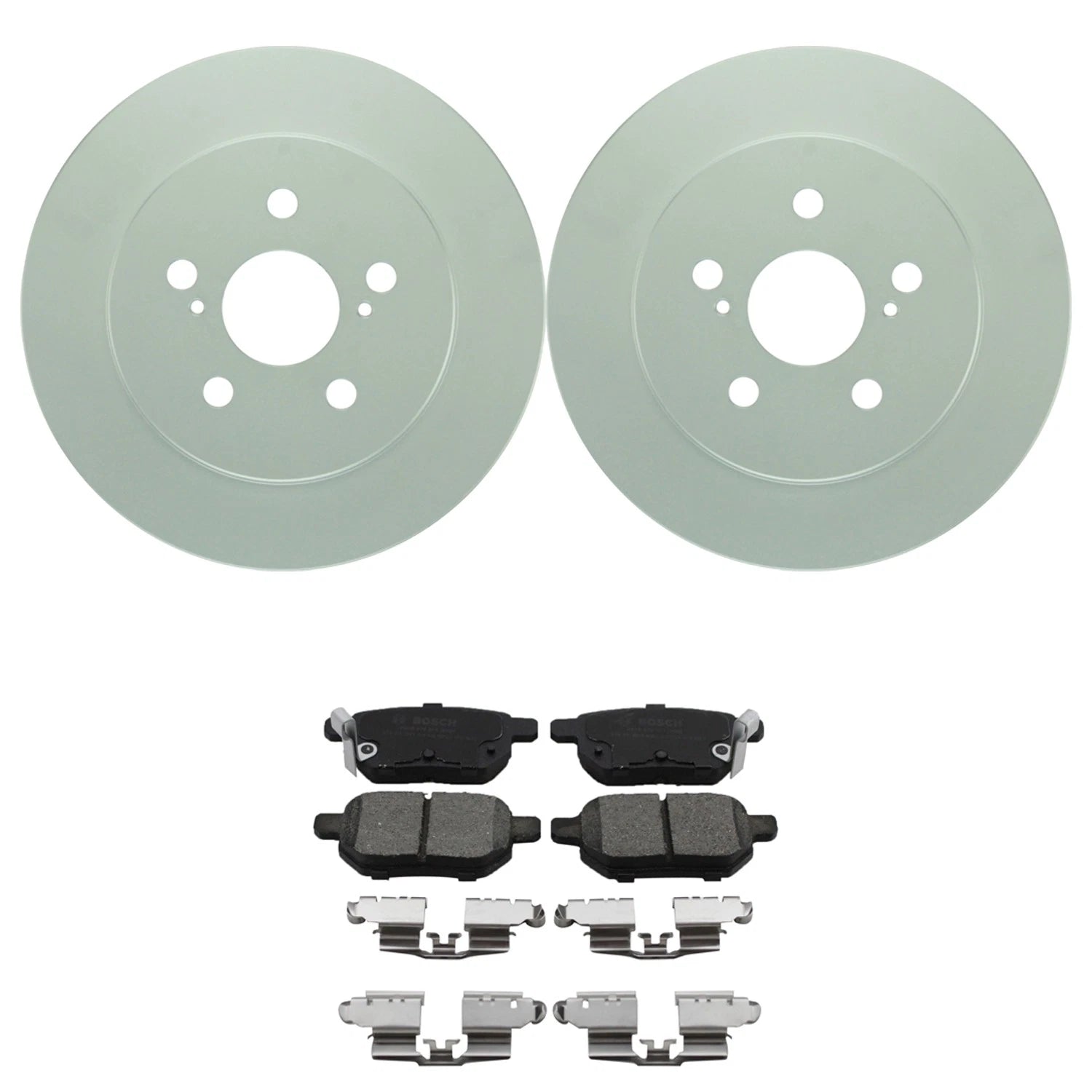 Bosch QuietCast Rear Rotors & Ceramic Brake Pads for Corolla Matrix Vibe (2003–2013)