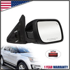 Passenger RH Side Mirror with Blind Spot Puddle Lamp for Ford Explorer (2016–2019)