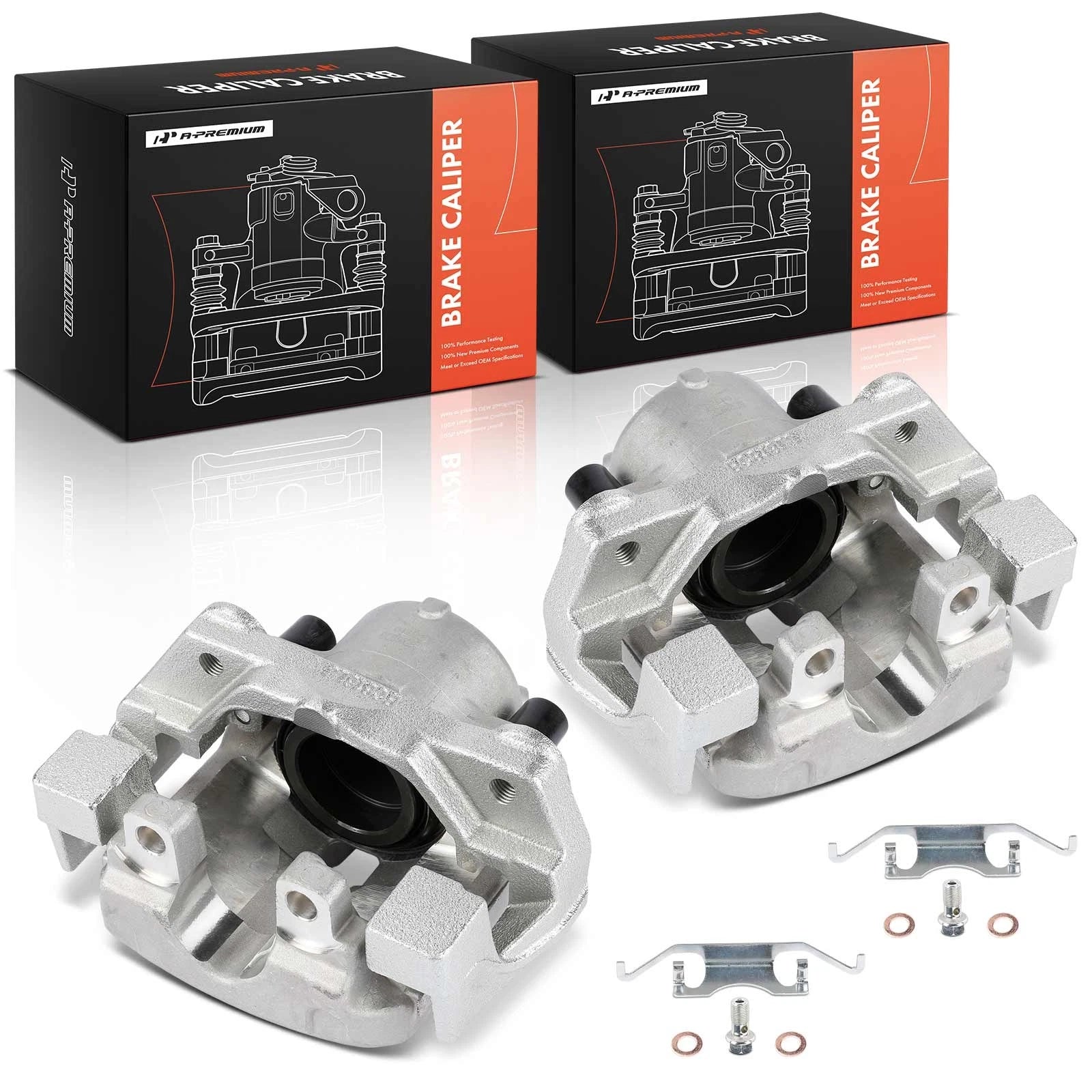 2X Brake Caliper with Bracket for BMW 525i 2001–2003 528i 2001–2003