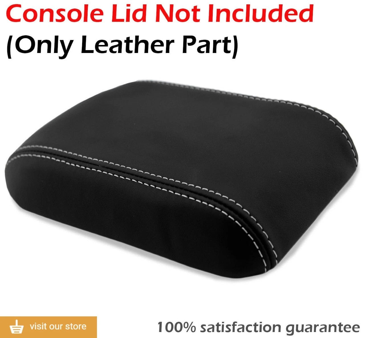Center Console Armrest for Honda Prelude (1997–2001) Gray Stitch Leather