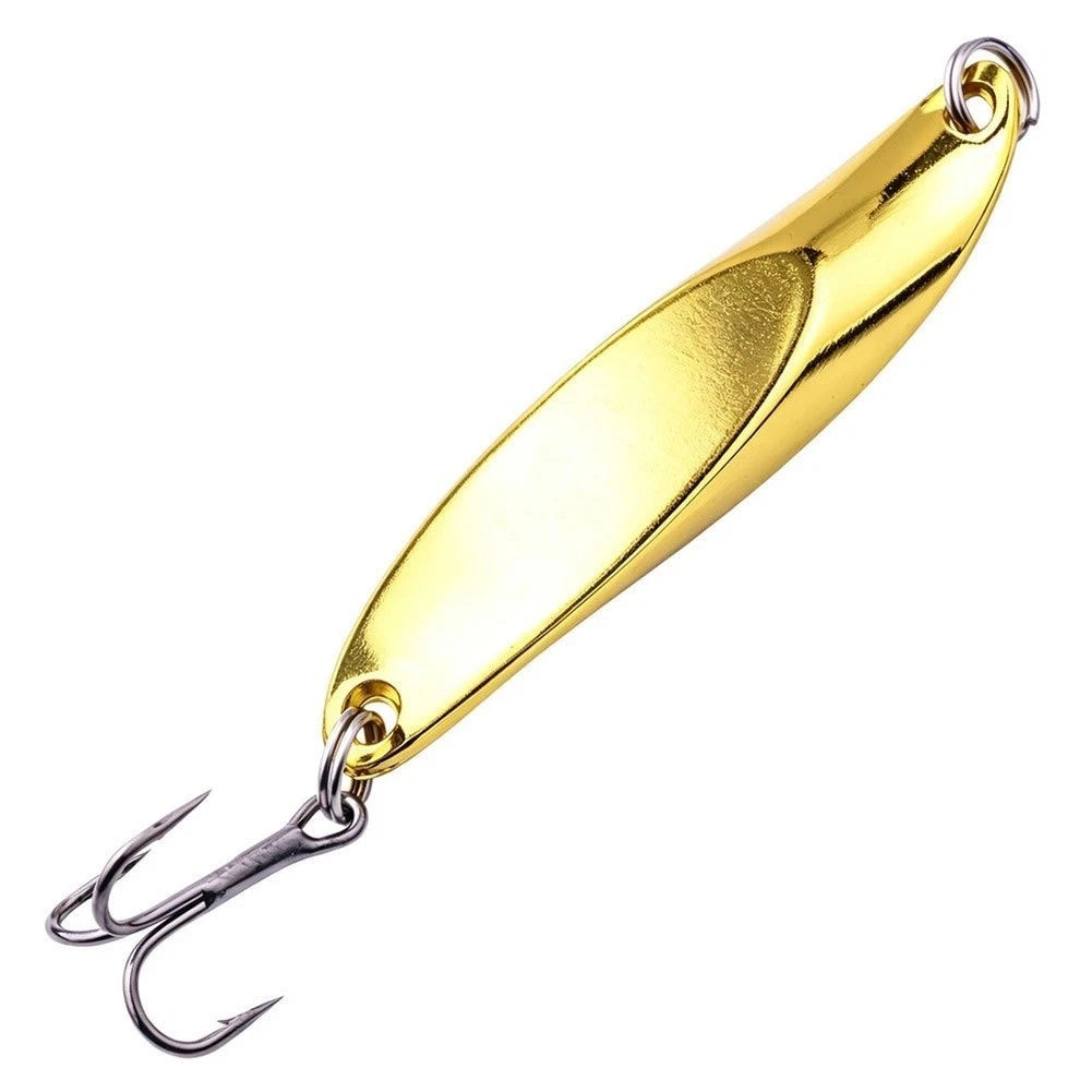 Spinner Bait Lure Set of 4 (1.8cm, 2cm, 4.7cm, 5.3cm, 6.1cm) Silver Gold Finish