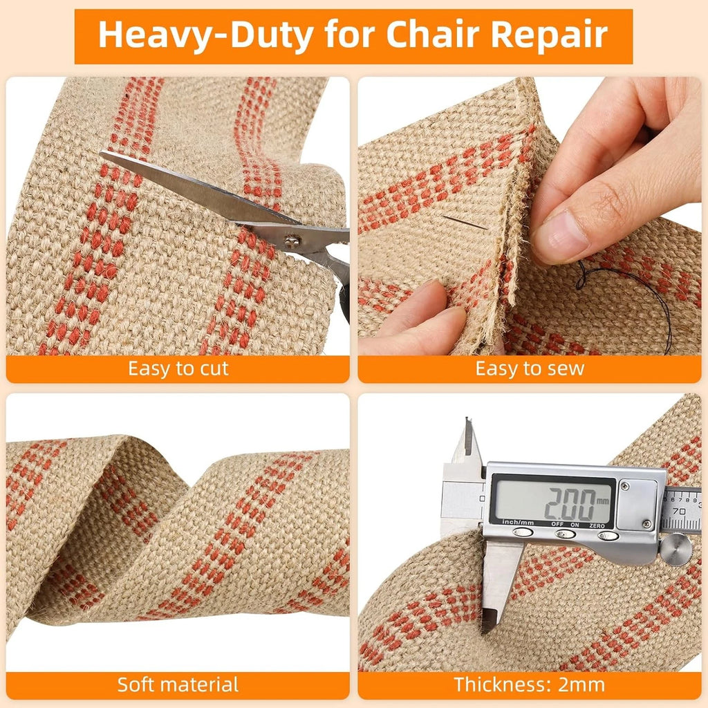 1PC Heavy Duty Jute Webbing Tape 3.5" x 10 Yd for Chair Repair