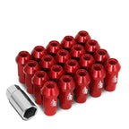 20Pcs J2 7075-T6 Forged Aluminum M12x1.5 Open-End Lug Nut Set for