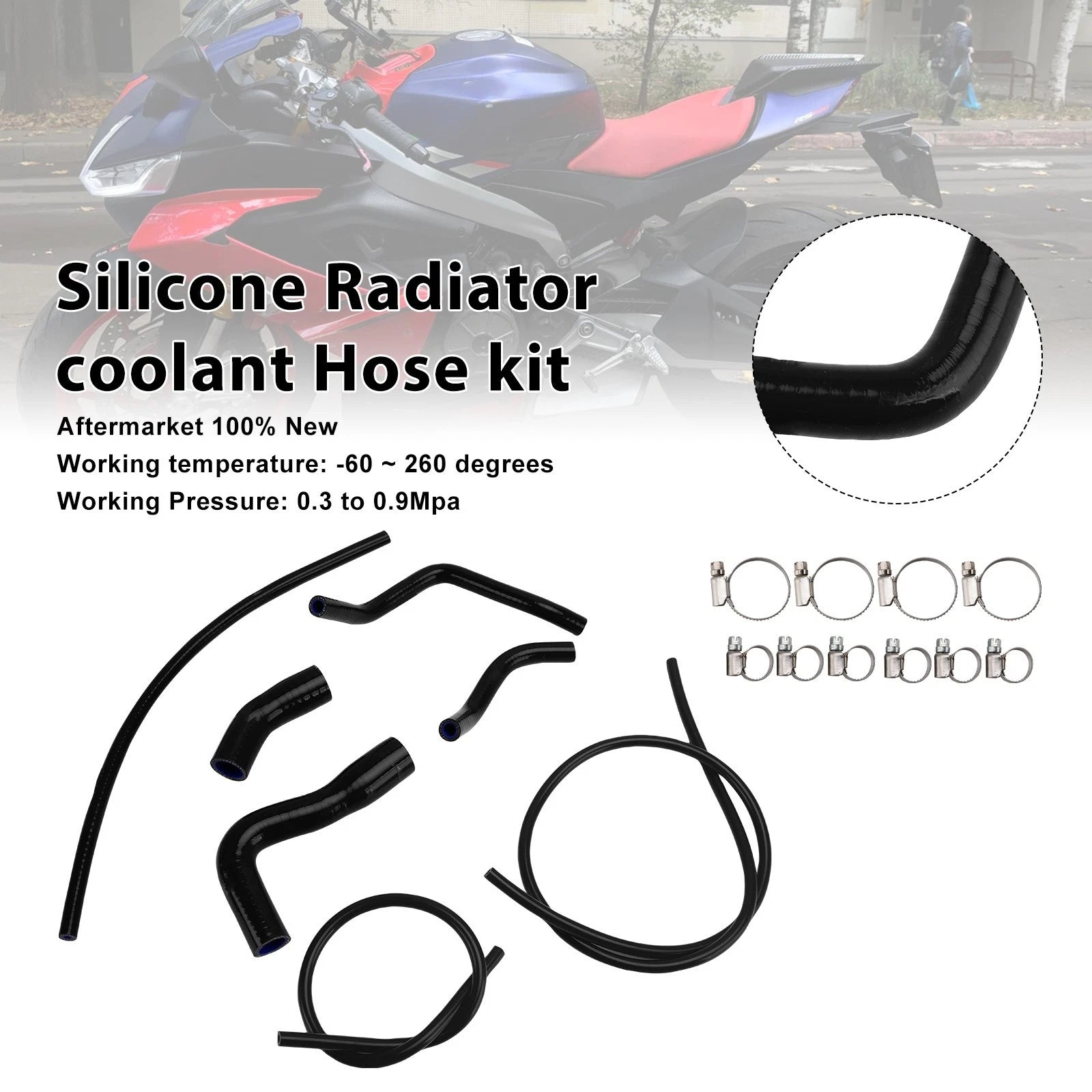 Silicone Radiator Coolant Hose for Aprilia RS 660 (2021–2025)
