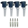 Set of 4 Ignition Coils & NGK Iridium Spark Plugs for Ford Escape Mariner (2001–2012)