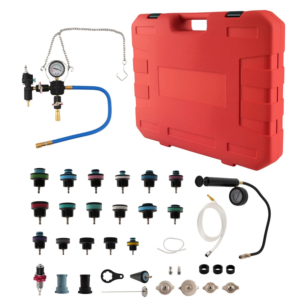 33Pcs Radiator Pressure Tester & Coolant Vacuum Refill Kit for Universal Fit
