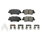 Rear Brake Kit Set of 4 Drilled Rotors Akebono Ceramic Pads for Elantra GT (2013–2017)