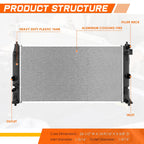 Aluminum Radiator for Lexus UX250H UX300H Toyota Corolla Prius (2020–2026) DPI-13922