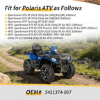 2X Black Center Wheel Hub Caps for Polaris Sportsman 570 SP X2 (2015–2025)