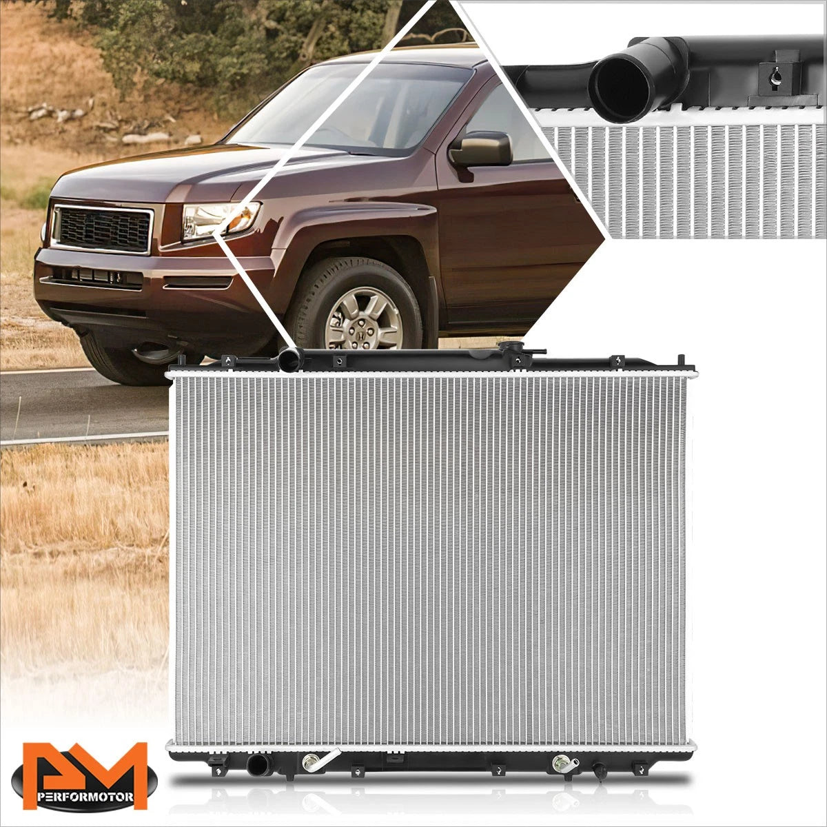 Aluminum Cooling Radiator DPI-2830 for Honda Ridgeline (2006–2008)