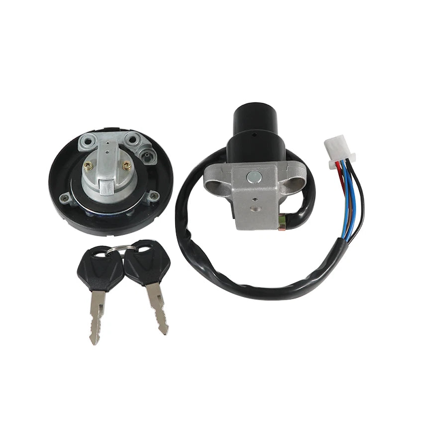 Fuel Gas Cap Ignition Key Switch Lock Set for Kawasaki KMX125 KMX200 (1986–2000)