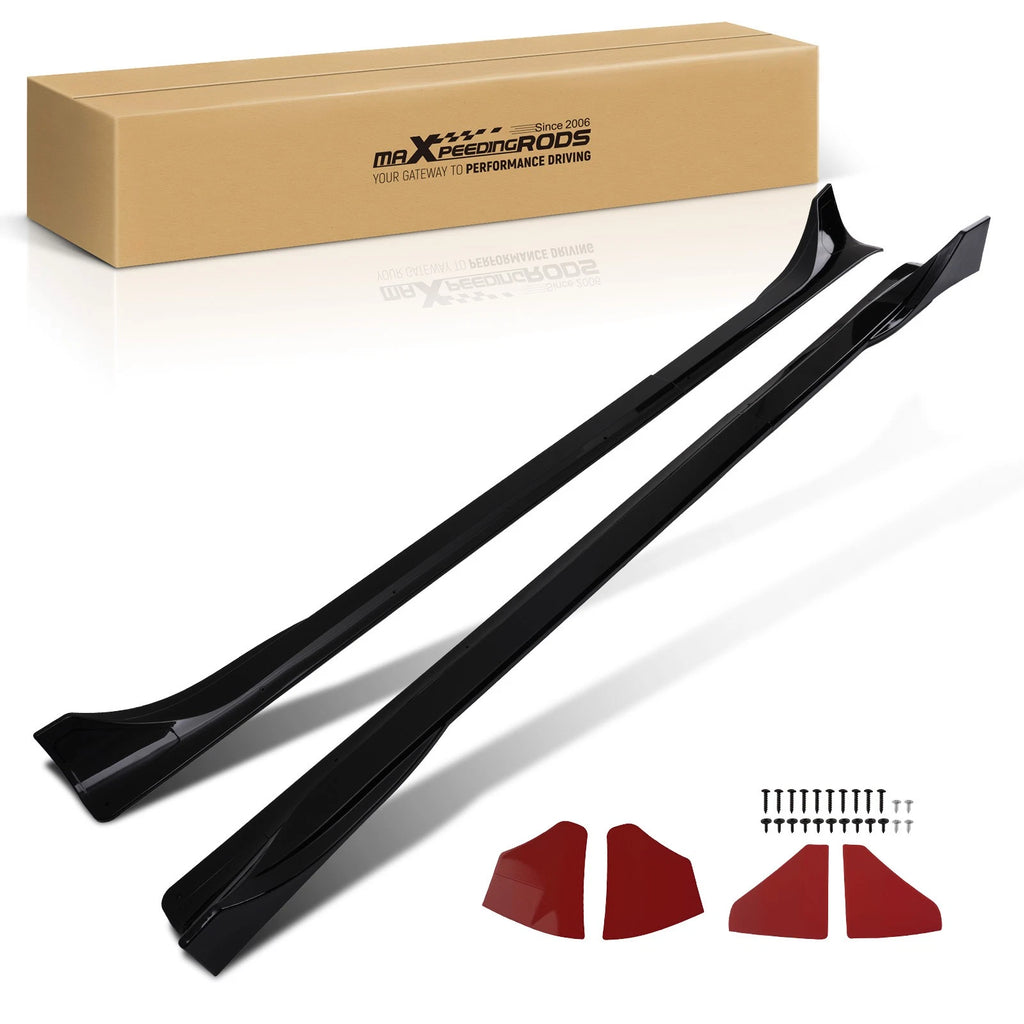 ABS Side Skirt Extension Panel for Tesla Model Y (2021–2024) Gloss Black