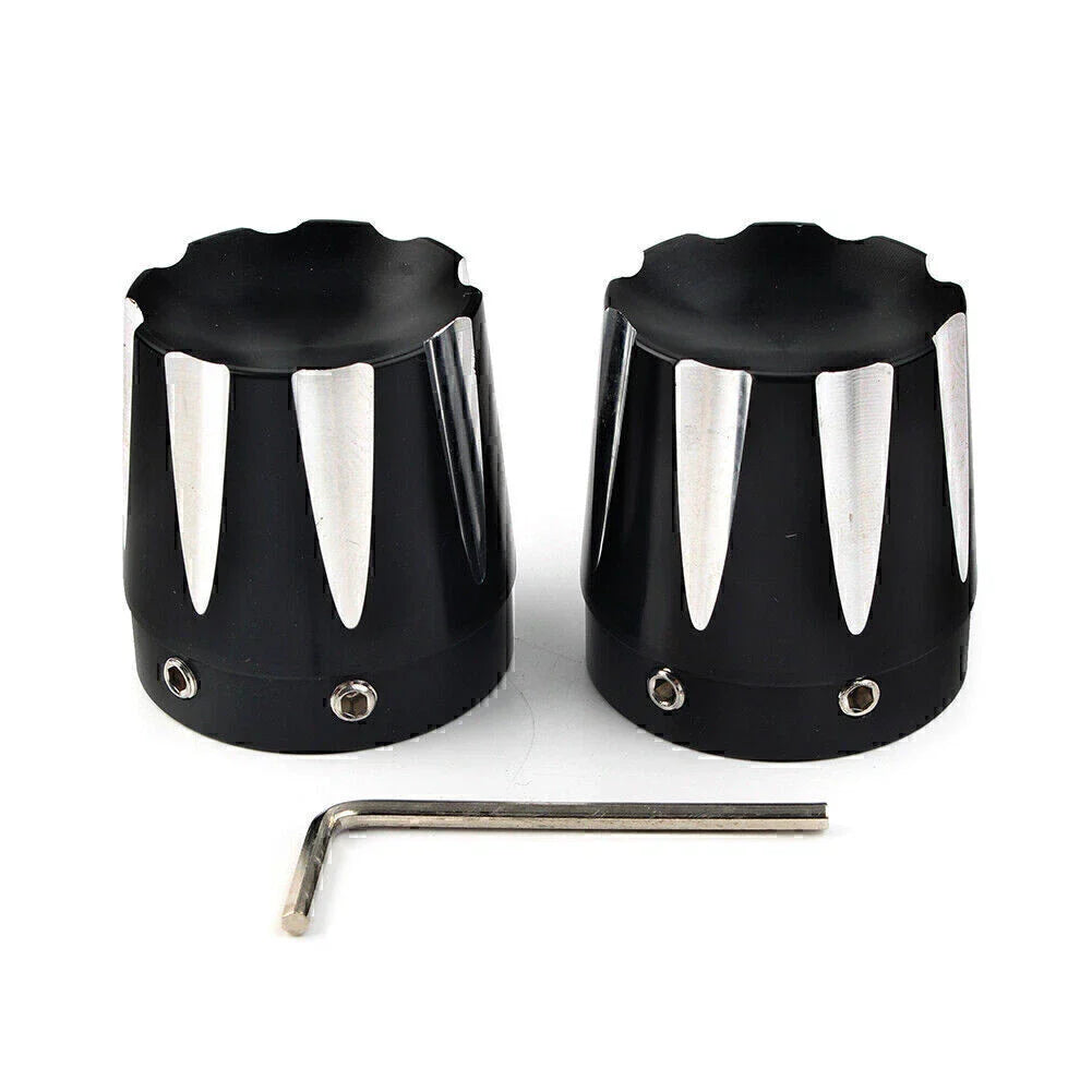 Front Axle Nut Covers for Harley Dyna, Fatboy, Electra, Street Glide, Road King (2006-2023)