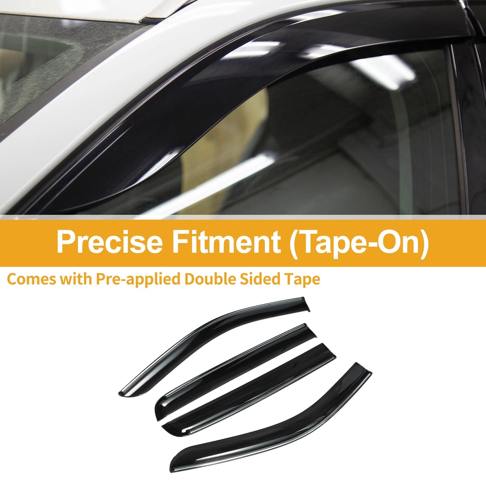 Window Deflectors for Ford Ranger SuperCrew (2019–2024) Side Vent Visors
