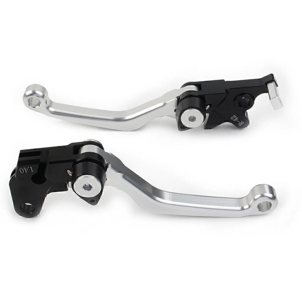 Silver CNC Pivot Clutch Brake Levers for Suzuki DRZ400S/SM/E (2000–2022)