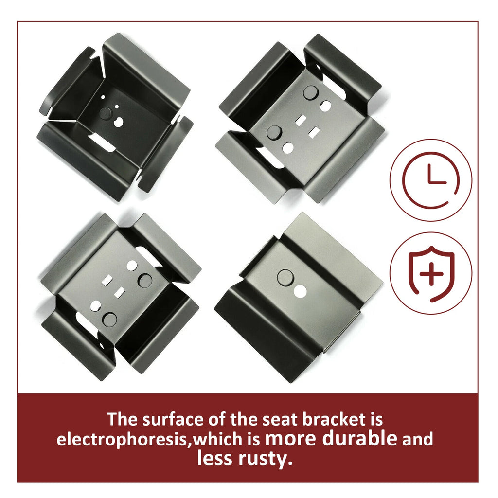 Set of 4 Bucket Seat Rail Mounting Brackets for G-Body Buick/Chevy (1978–1988)