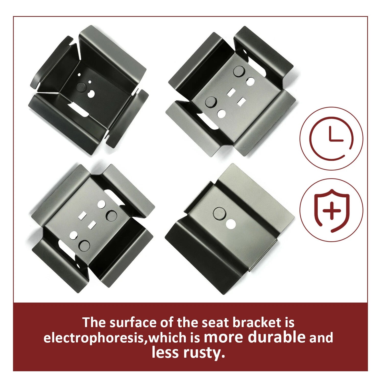 Set of 4 Bucket Seat Rail Mounting Brackets for G-Body Buick/Chevy (1978–1988)