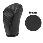 Faux Leather Carbon Fiber Gear Shift Knob Cover for Nissan Black Line 