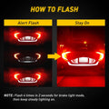 2X 7443 7440 LED Red Strobe Flash Brake Stop Tail Parking Light Bulbs