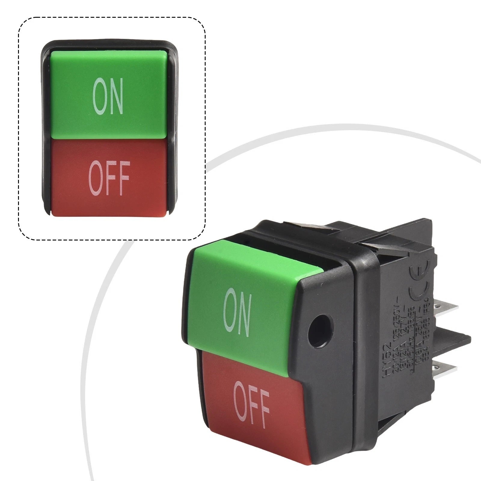 Electric Push Button Switch 125/250V 20/12A AC IP54 for