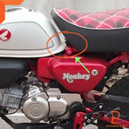 CNC Aluminium Red Side Frame Cap for Honda Monkey 125 Z125 (2018-2024)
