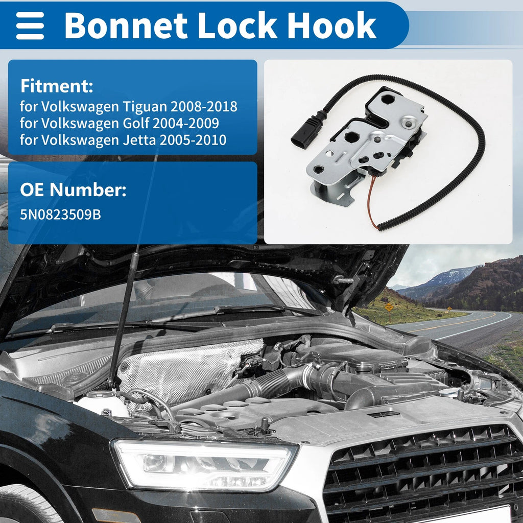 Hood Latch Assembly for Volkswagen Tiguan (2008–2018) No. 5N0823509B