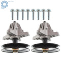 Set of 2 Spindle Assembly with Pulley for Troy Bilt MTD (Fits Various Models)