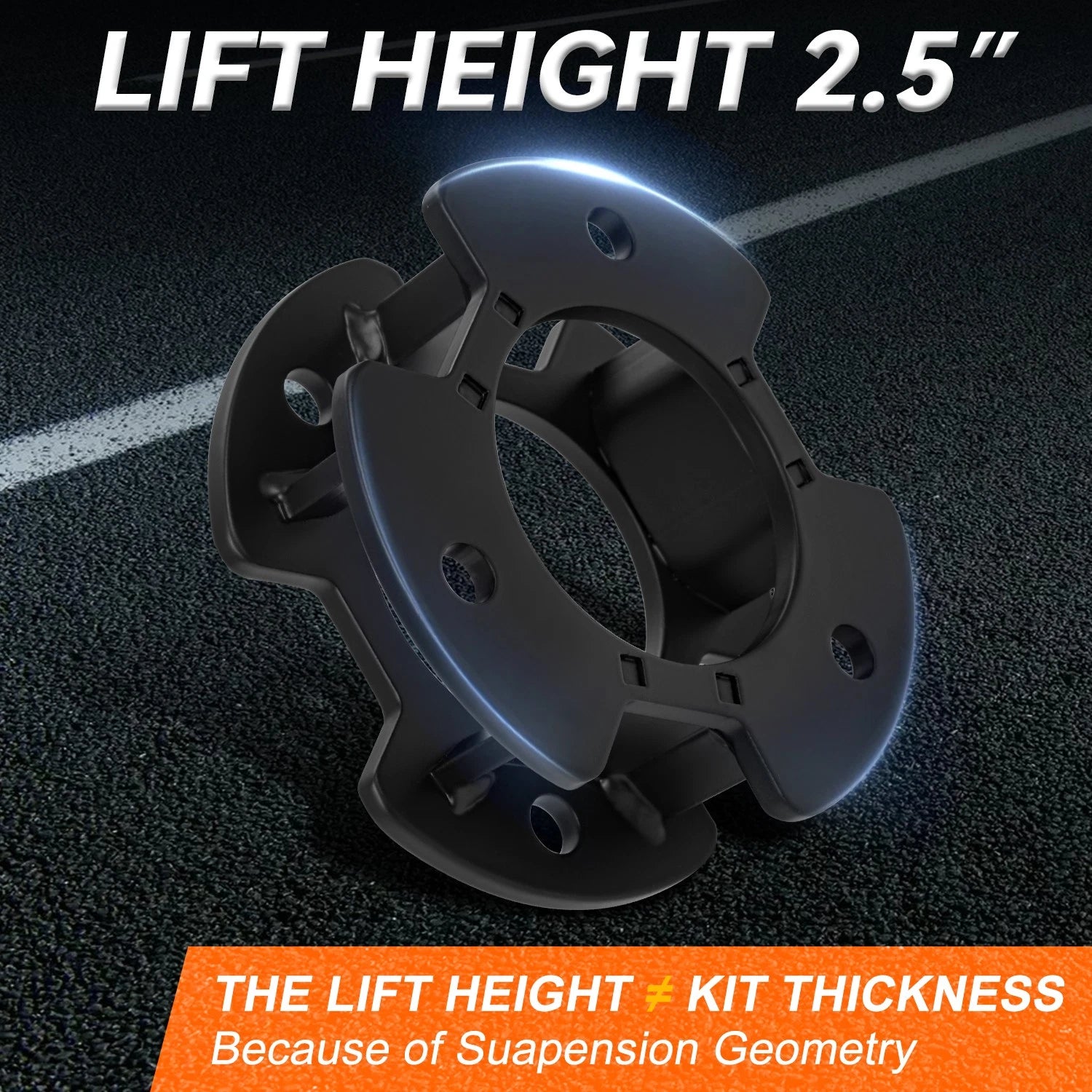J2 2.5" Lift Bump Stop Mount Lift Kit Spacers for Ford Ranger (2019–2026)