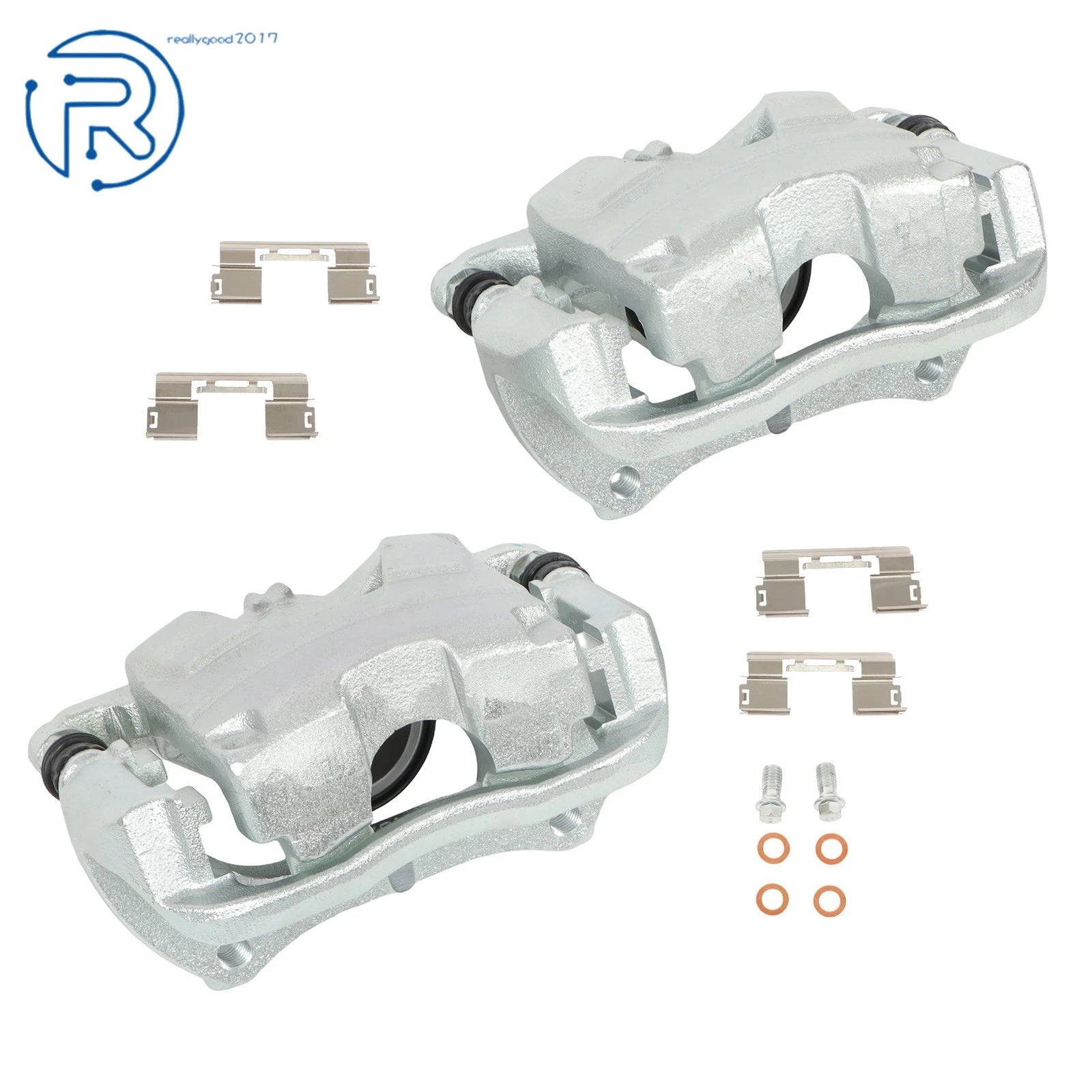 2X Front Disc Brake Calipers for Buick Chevrolet (2013–2017) w/ Bracket