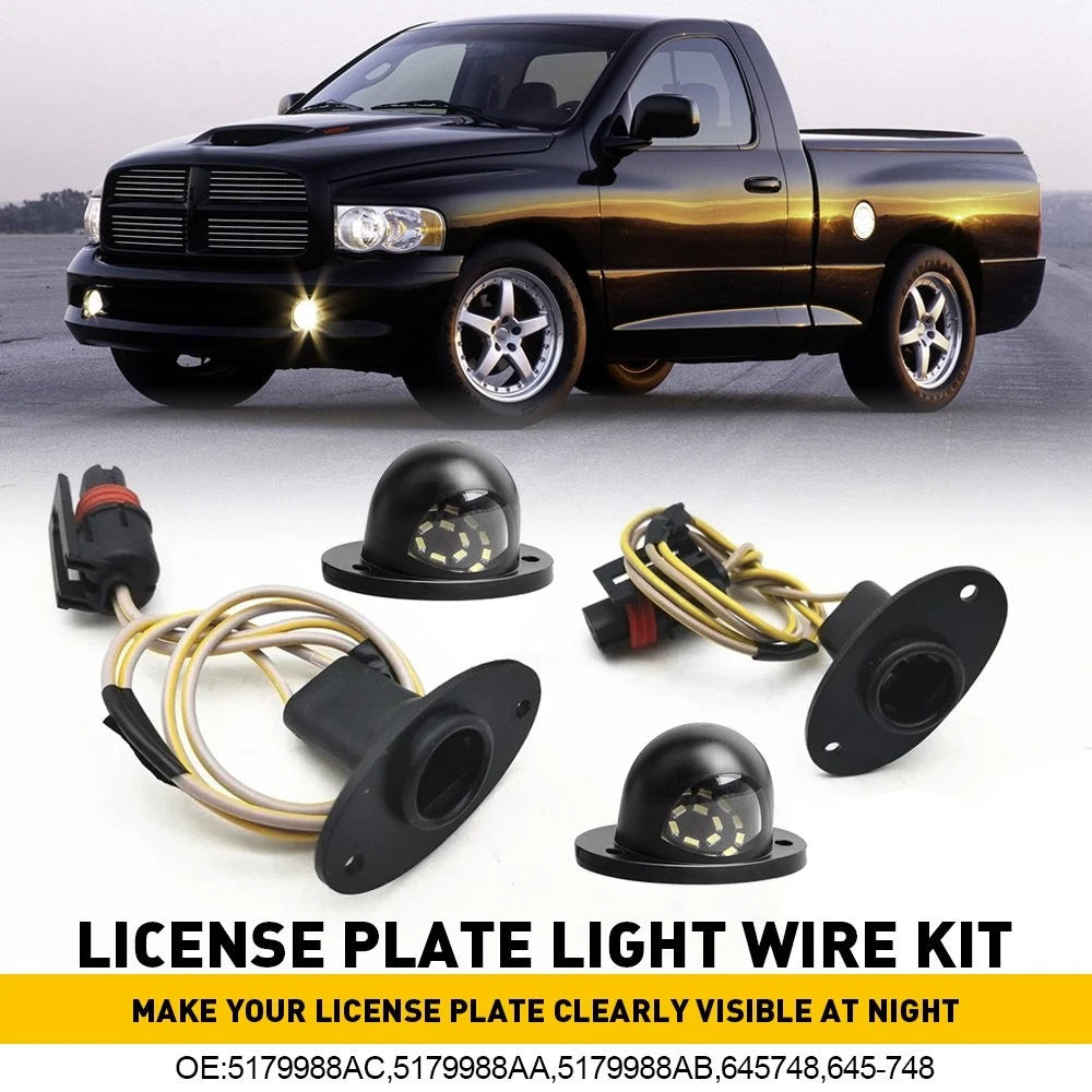 License Plate Light for Dodge Ram 1500 1994-2001, 2500 1994-2002, 3500 w/ Harness