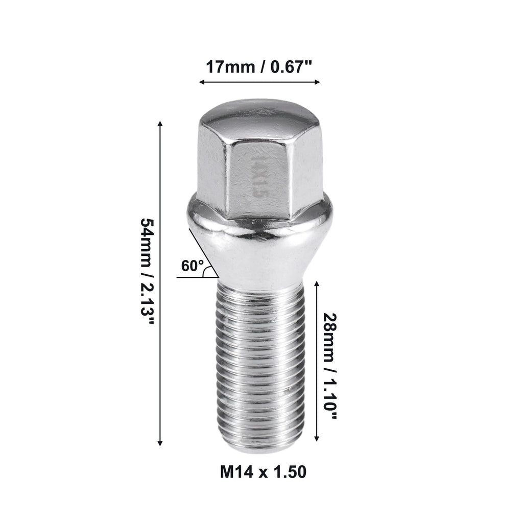 20 Pcs M14 x 1.50 Wheel Bolt Replacement for BMW 7 Series (2002–2008)