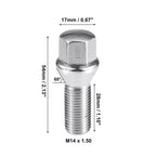 20 Pcs M14 x 1.50 Wheel Bolt Replacement for BMW 7 Series (2002–2008)