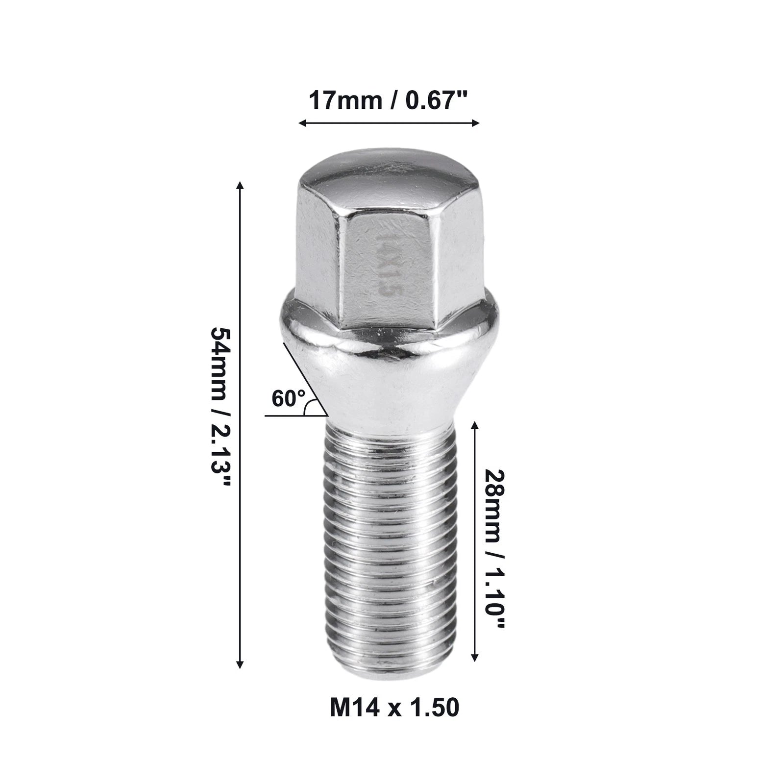 20 Pcs M14 x 1.50 Wheel Bolt Replacement for BMW 7 Series (2002–2008)