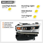 Full LED Projector Headlight for Ram 1500 (2019–2024) AFS Chrome Passenger RH
