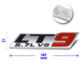 3D Polished Metal Decal Emblem for Chevrolet Pickup (5.7L LT9)