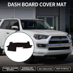 Dashboard Cover Mat for Toyota Mark X (2004–2020) Black Red