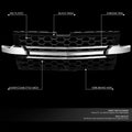 Chrome Black Honeycomb Mesh Front Grille for Chevy Silverado 1500 (2019–2022)