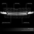 Chrome Black Honeycomb Mesh Front Grille for Chevy Silverado 1500 (2019–2022)