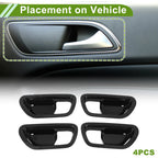 Interior Door Handle Bowl Cover Trim for Honda HR-V (2023–2025) Carbon Fiber Black